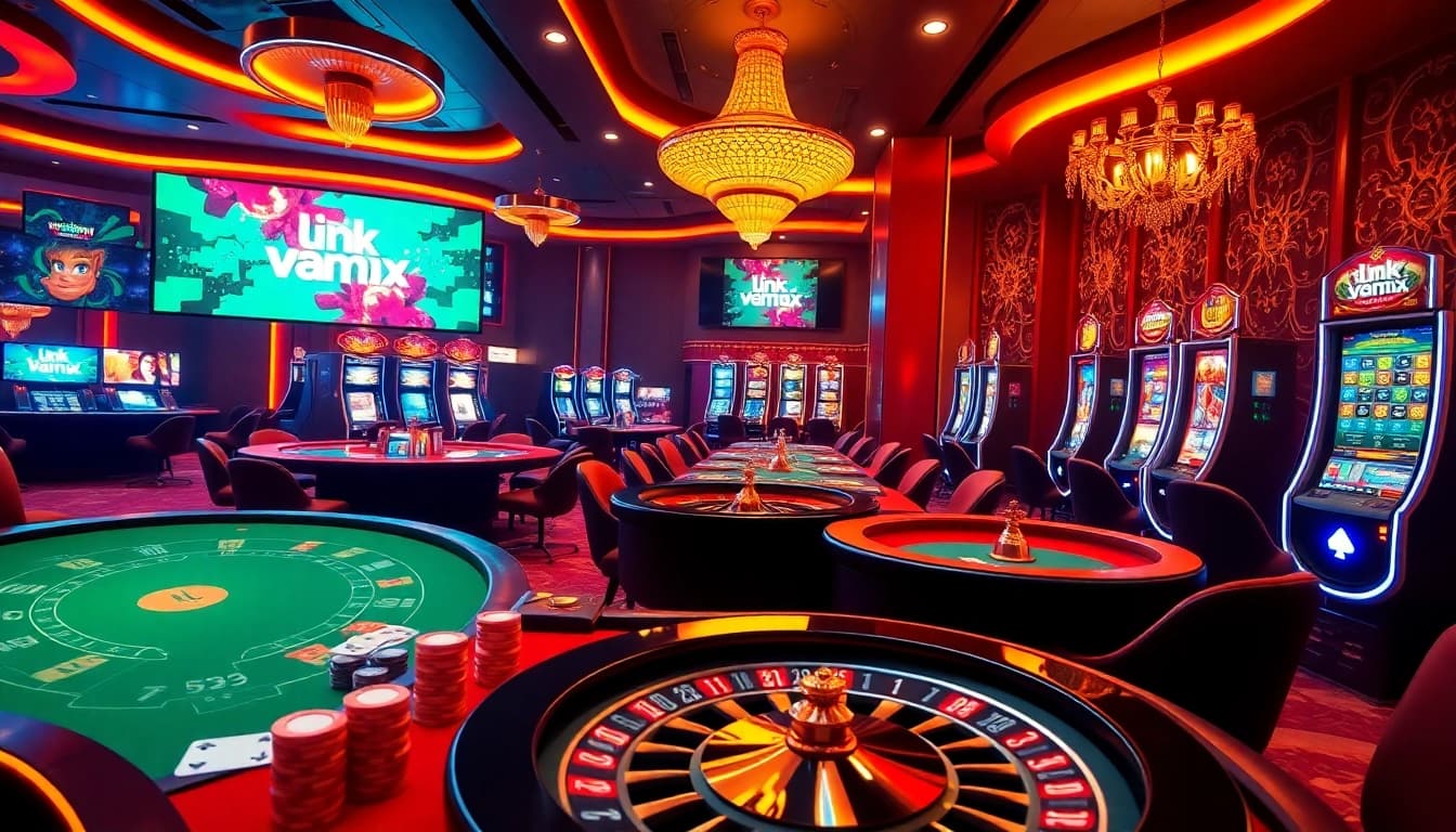 Engage with thrilling online gaming at VMAX through the Link vào vmax, showcasing vibrant casino action.