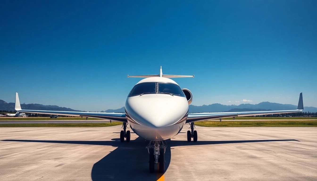Experience luxury private aviation with https://flymarquis.com on an elegant jet in a serene setting.