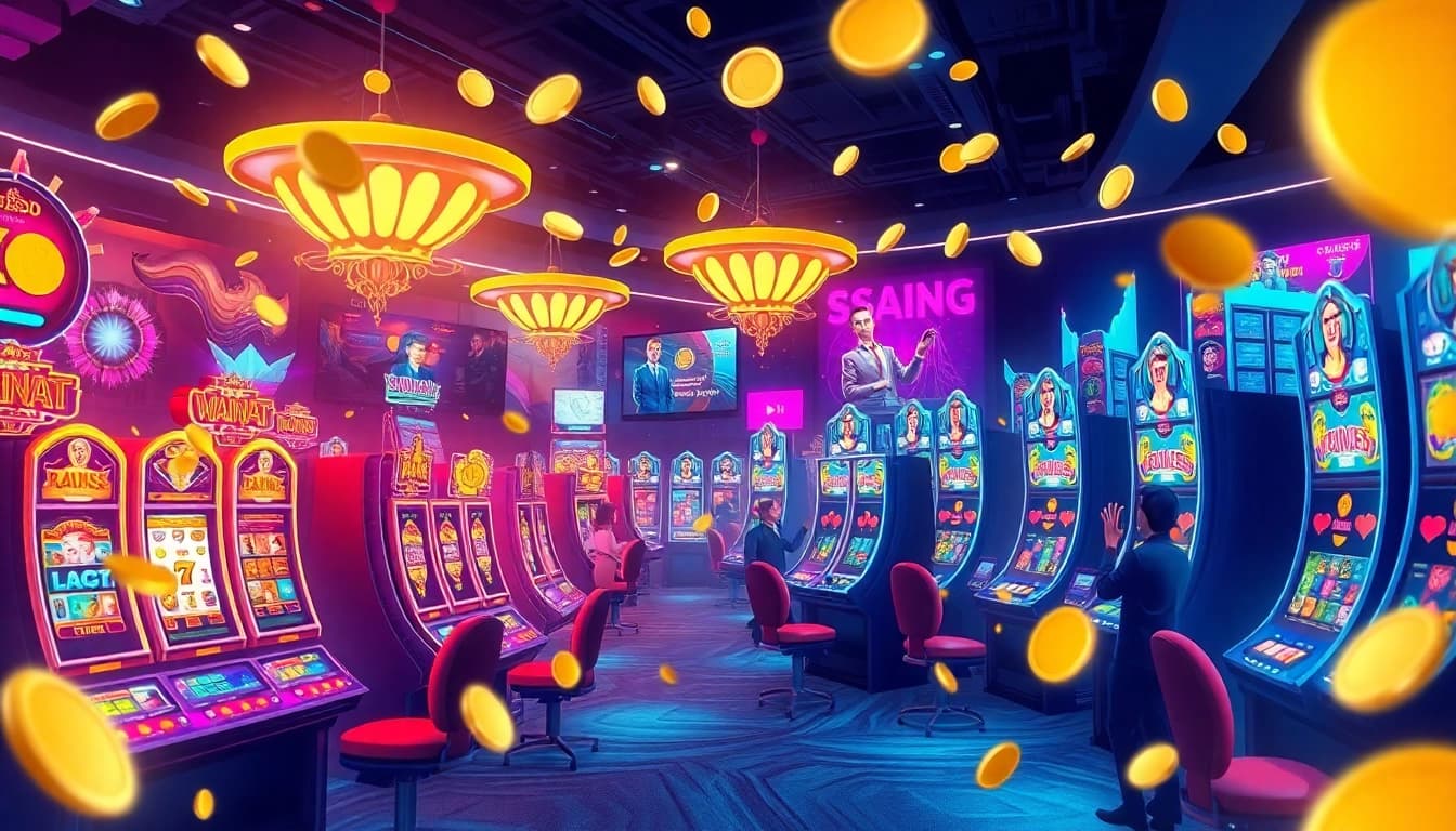 Kode4d online gaming environment with vibrant slot machines and engaging user interactions.