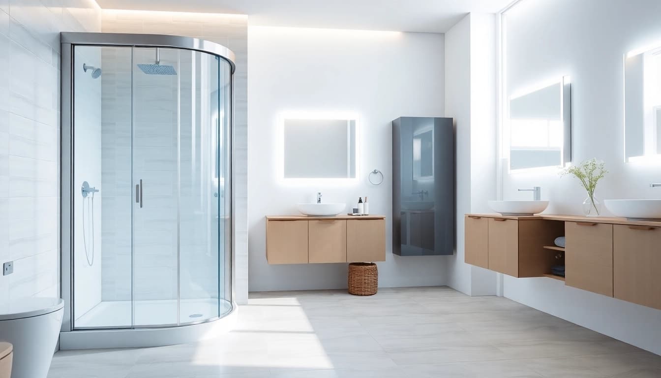 Améliorez votre salle de bain avec les produits sirhona, y compris des cabines de douche modernes.