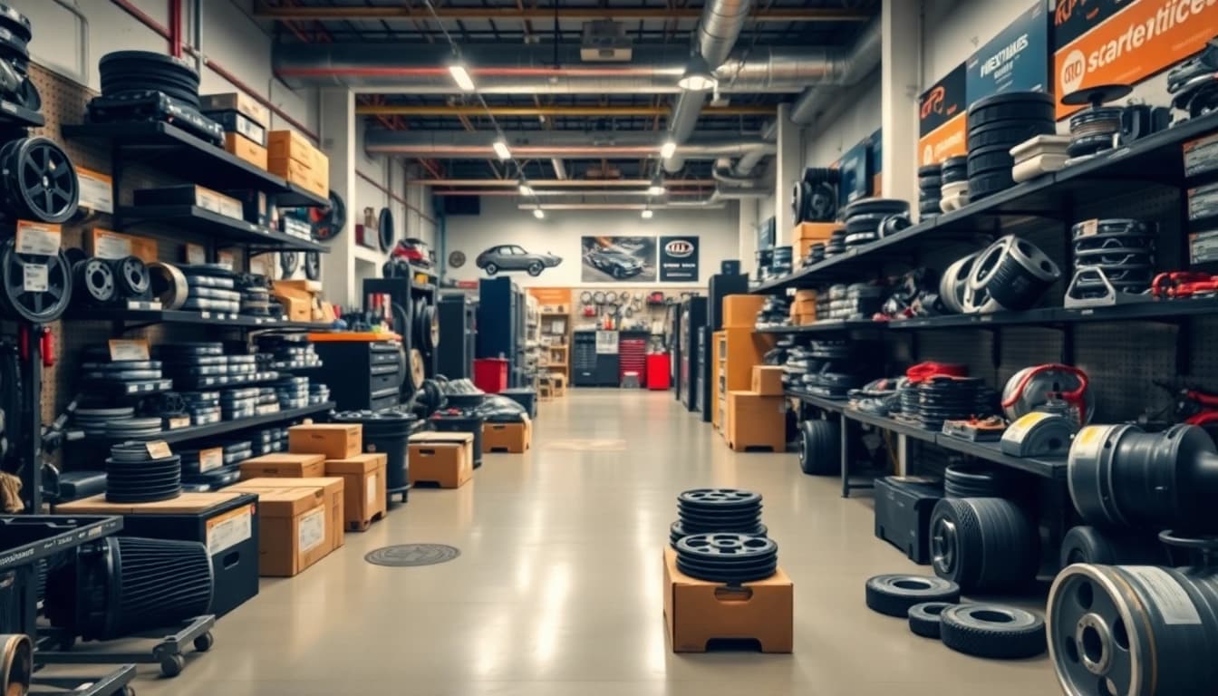 Browse high-quality OEM parts at https://factoryoemsupply.com/ showcasing a well-organized automotive parts showroom.
