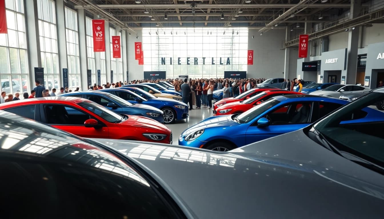 Showcasing various car models at an engaging Auto Cars Show event.