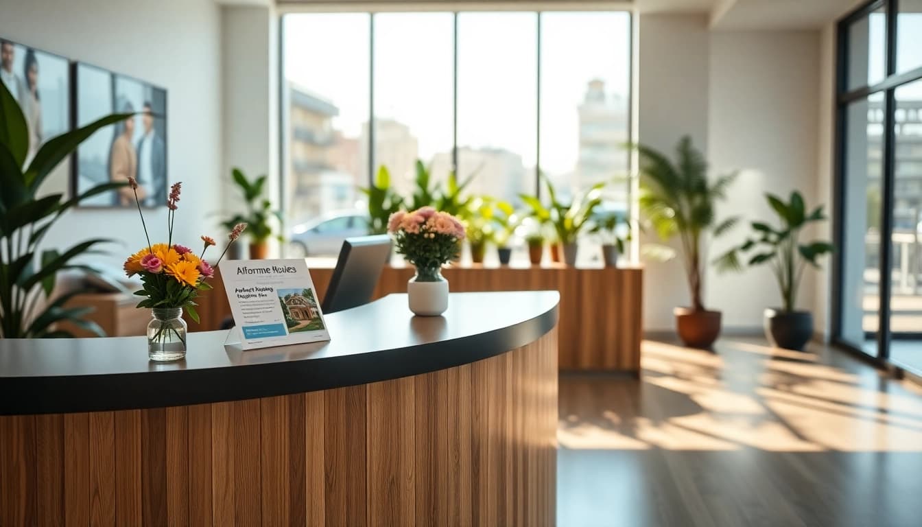 www.tbplhomes.com welcomes clients to a professional real estate office, showcasing modern design and airy interior.