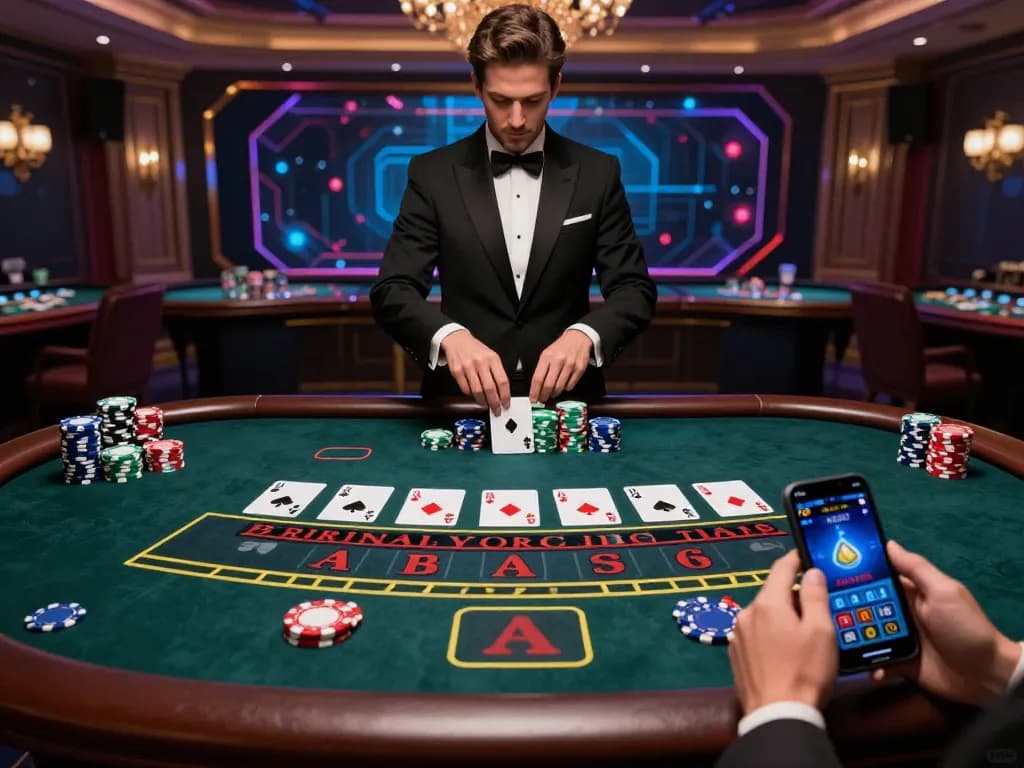 Player enjoying a thrilling online baccarat site with live dealer interaction and engaging gameplay.