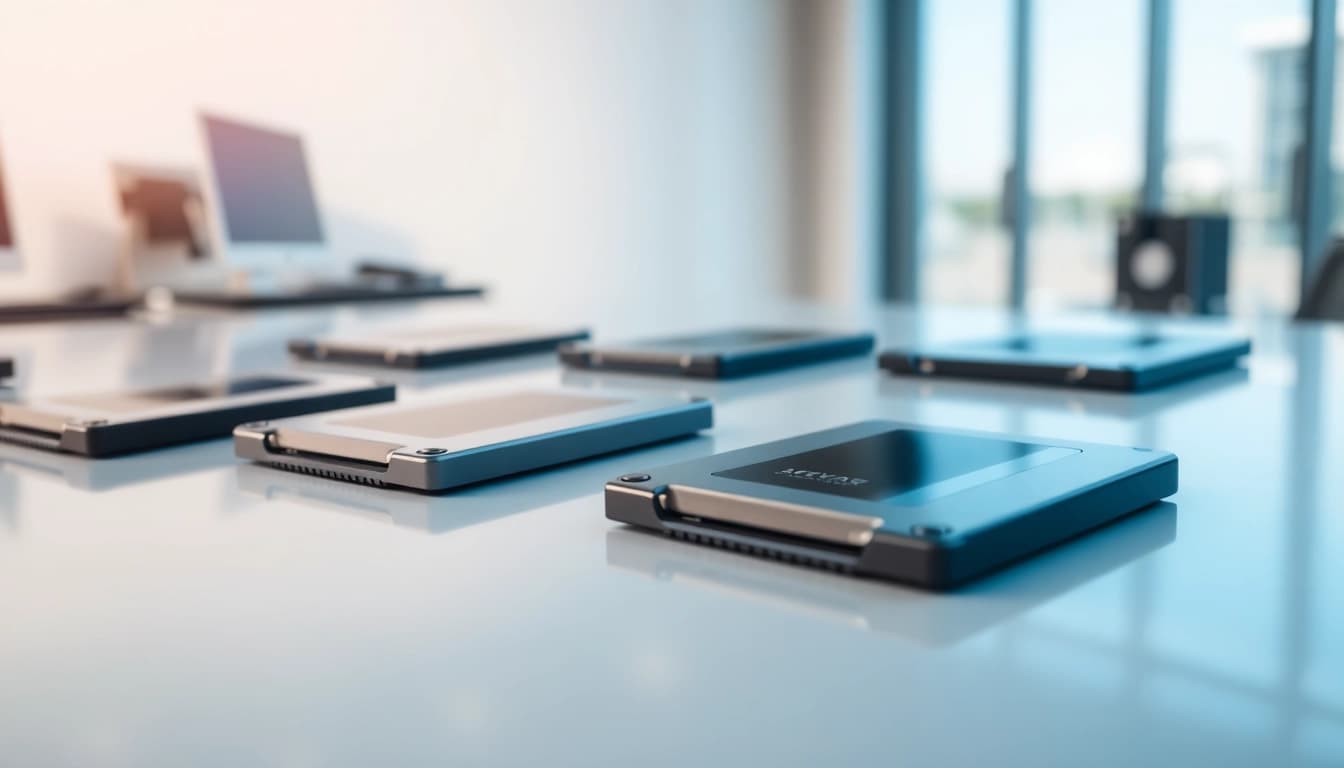 Instalacja dysków SSD w nowoczesnym biurze technologically zaawansowanym.
