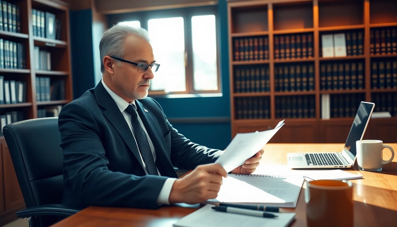 Consulting services on https://www.ihavealawsuit.com with a professional attorney in an office.