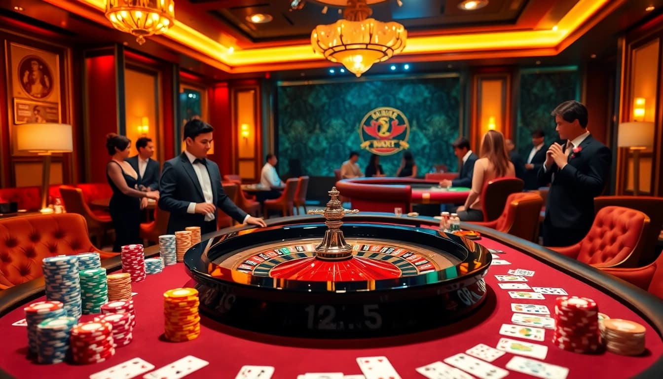 Exciting live casino action at https://bong99.pro/ featuring a roulette table and engaged players.