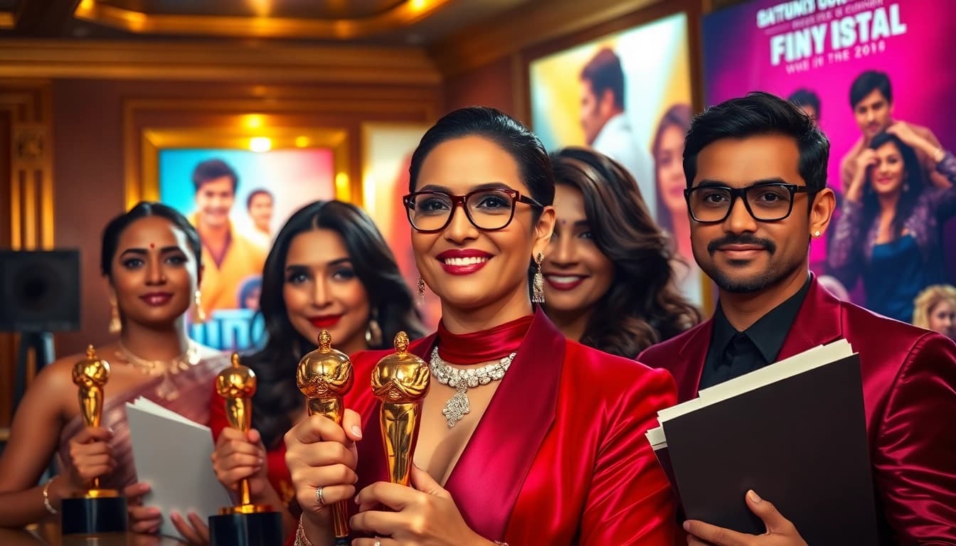 Check out https://bollywoodcelebnetworth.in showcasing glamorous Bollywood celebrities in a luxurious studio environment.
