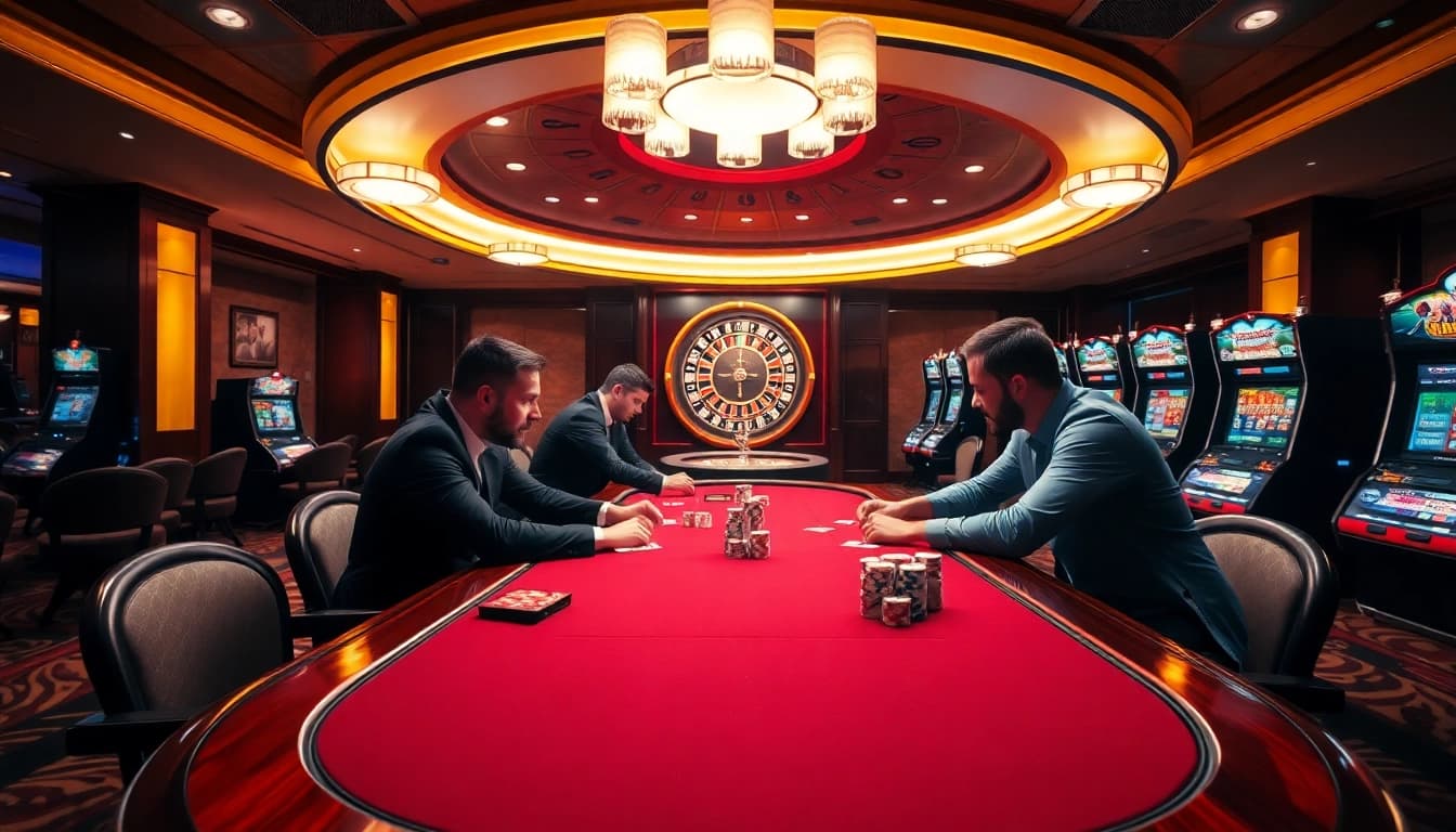 Experience excitement at the shbet poker table with professional gamblers engaged in high-stakes play.