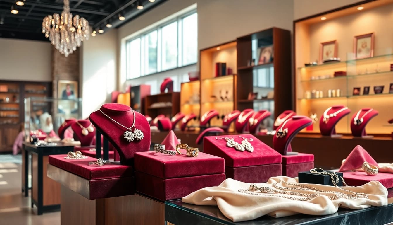 Showcasing jewelry from https://www.lyliarose.com in an elegant boutique setting