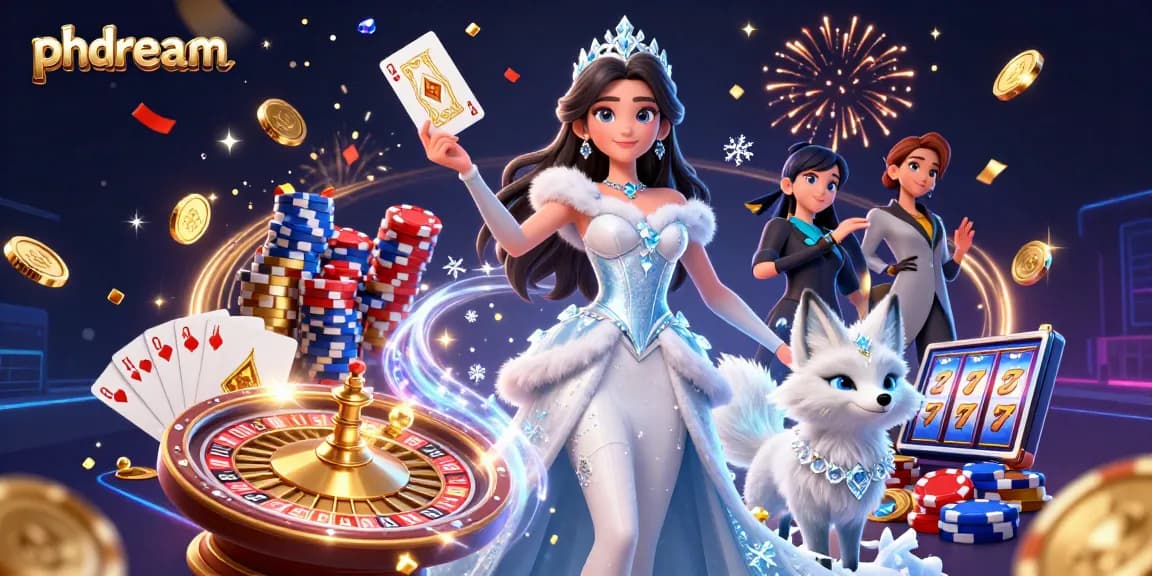 Engage with phdream for thrilling slots and big wins amidst golden coins and vibrant casino elements.