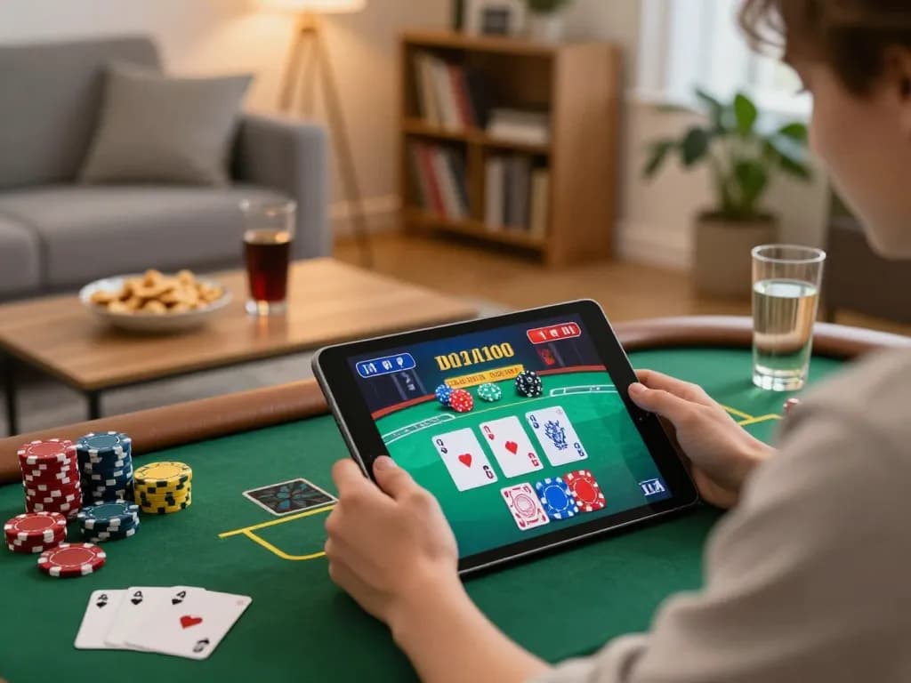 Engaged player navigating the Trang chủ Bet88 online casino platform on a tablet.