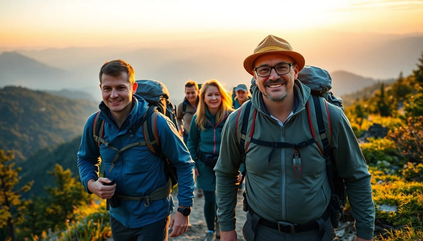 Engaging group adventure led by a professional at https://wpedition.com/ showcasing stunning landscapes.