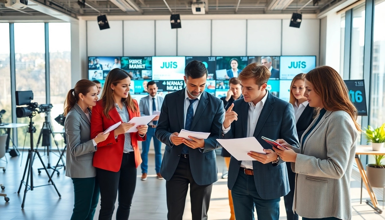 Engaging journalism scene at https://kbindependent.org/, showcasing professionals collaborating in a creative office.