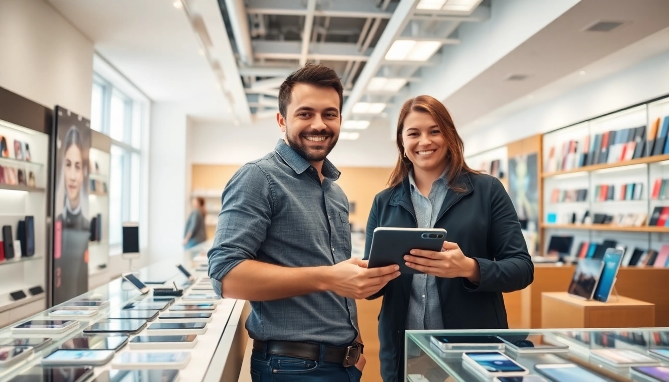 Discover cash for phones near me service options in a welcoming phone recycling shop.