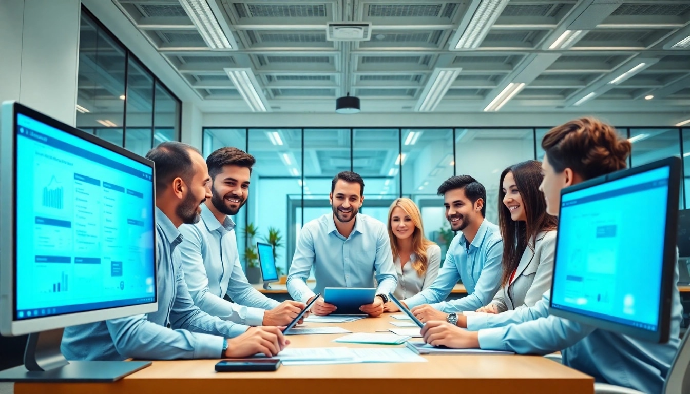Effizientes Order Entry System im Einsatz mit einem Team in einem modernen Büro.