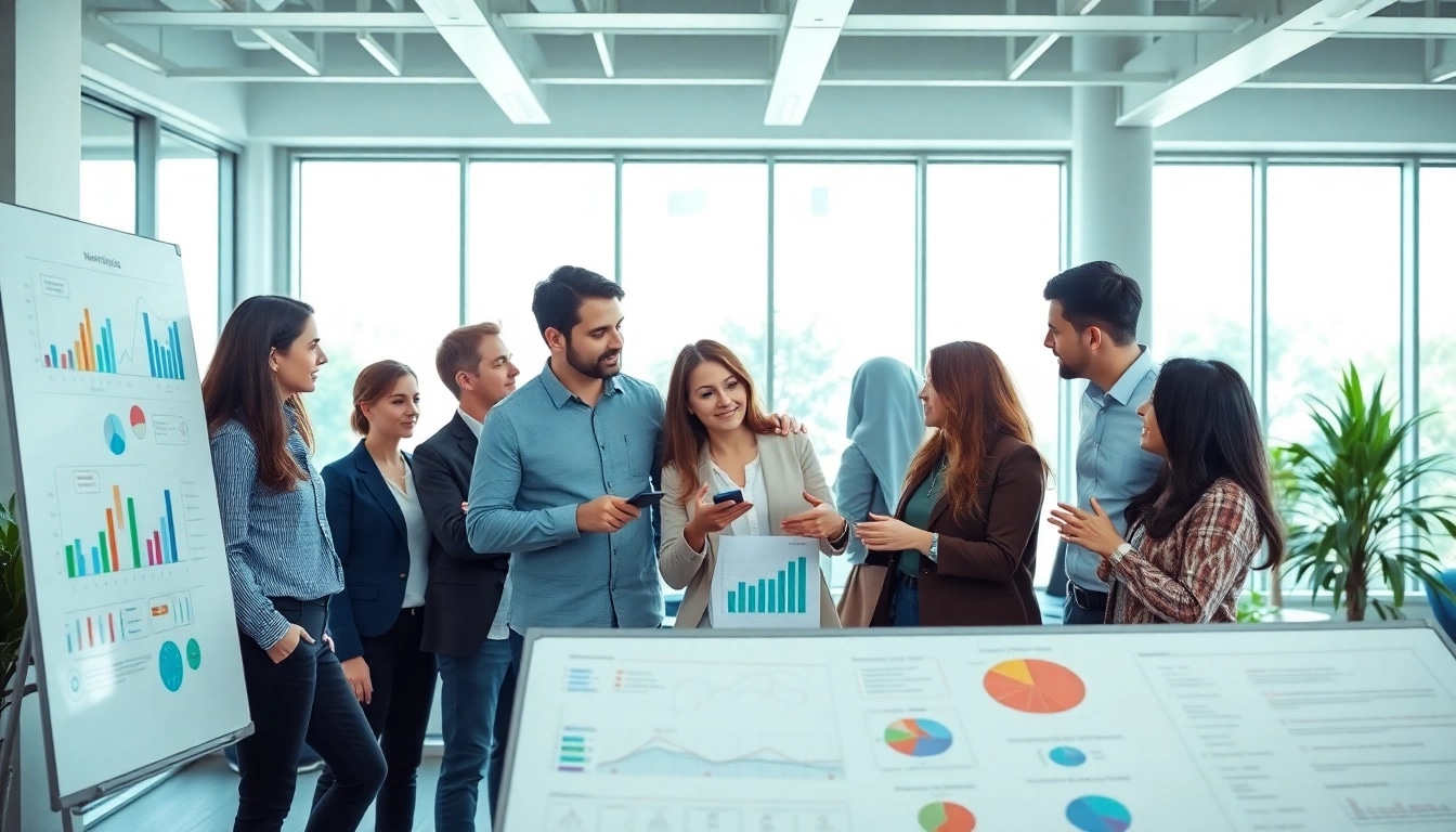 Generate engaging strategies on https://fhpts.com with a diverse team in a bright office.