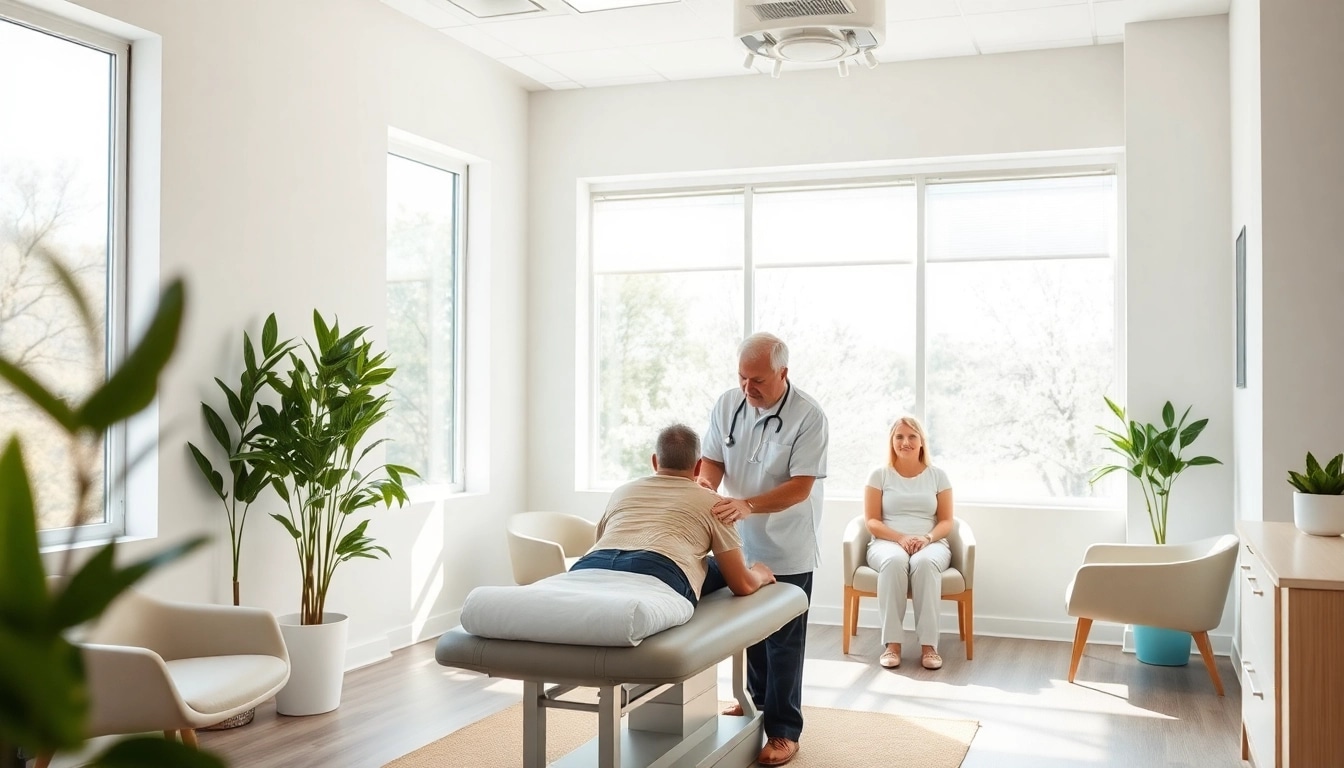 Chiropractor providing care at AICA Duluth in a bright, inviting clinic.