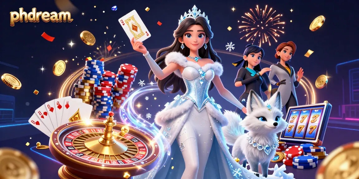 Engage with phdream for thrilling slots and big wins amidst golden coins and vibrant casino elements.