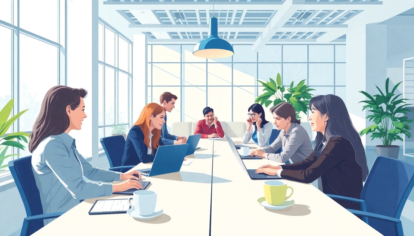 Engaging workspace scene representing https://piraminds.com/category/business-consumer-services/ with collaborative effort.