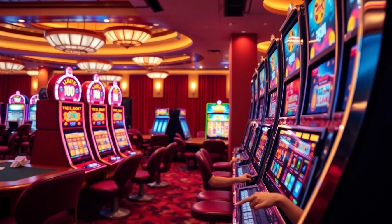 Rasakan permainan berisiko tinggi dengan Slot Server Thailand No. 1 di mesin slot kasino yang penuh warna.