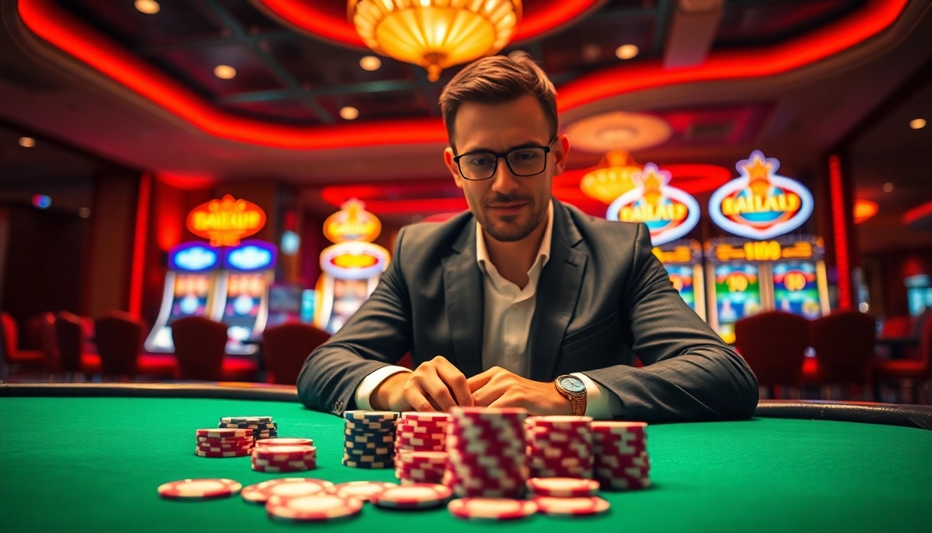 Experience the excitement with 8win malaysia at a luxurious casino table.