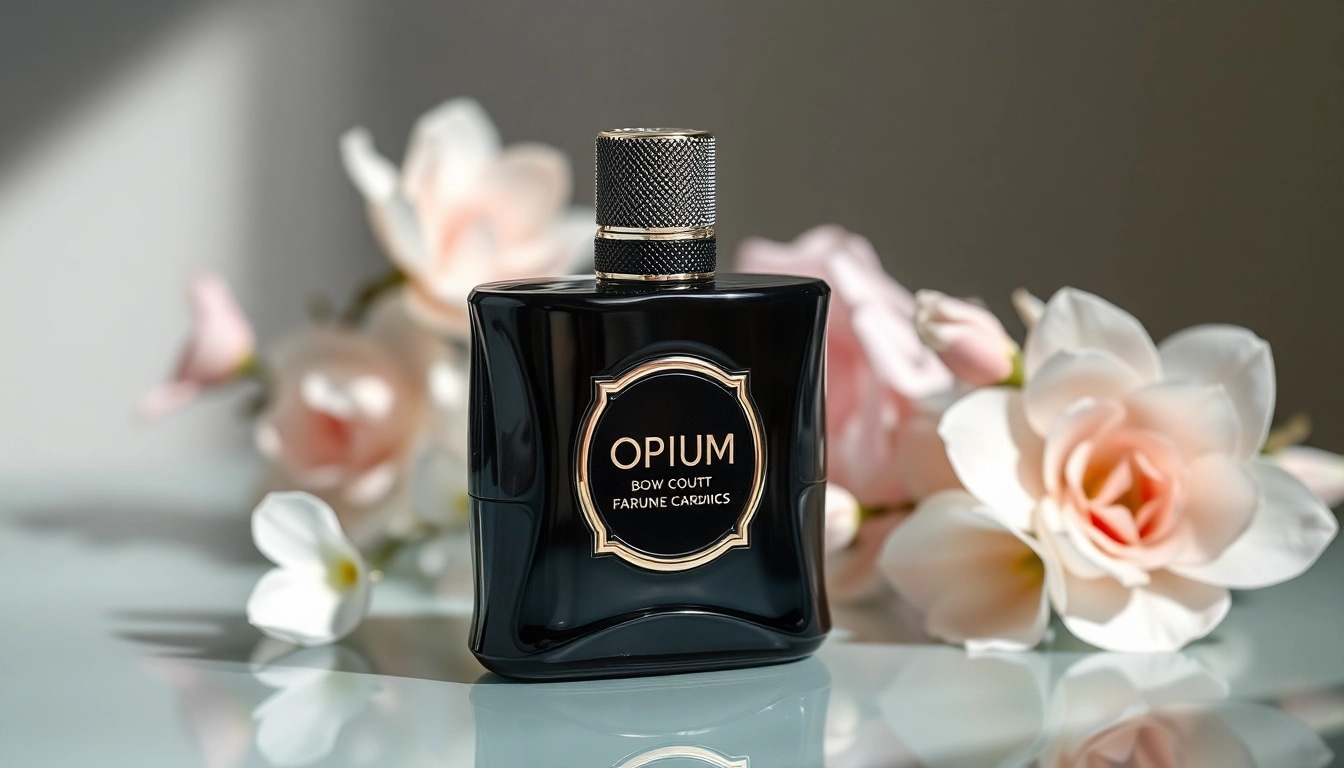 Find the best prices for black opium perfume showcasing its elegant design and floral inspiration.