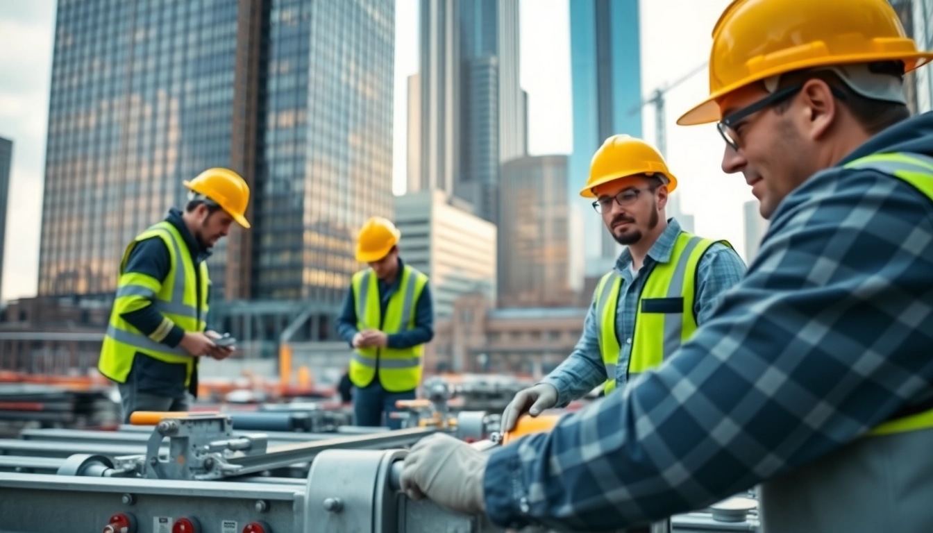 New York City General Contractor collaborating on an urban construction project with skilled workers.