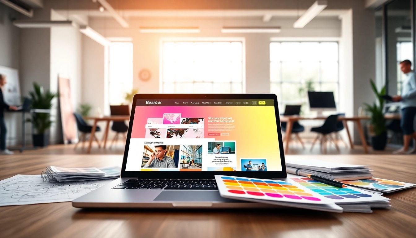Creating impactful Website Design Hereford with professional tools and vibrant workspace ambiance.