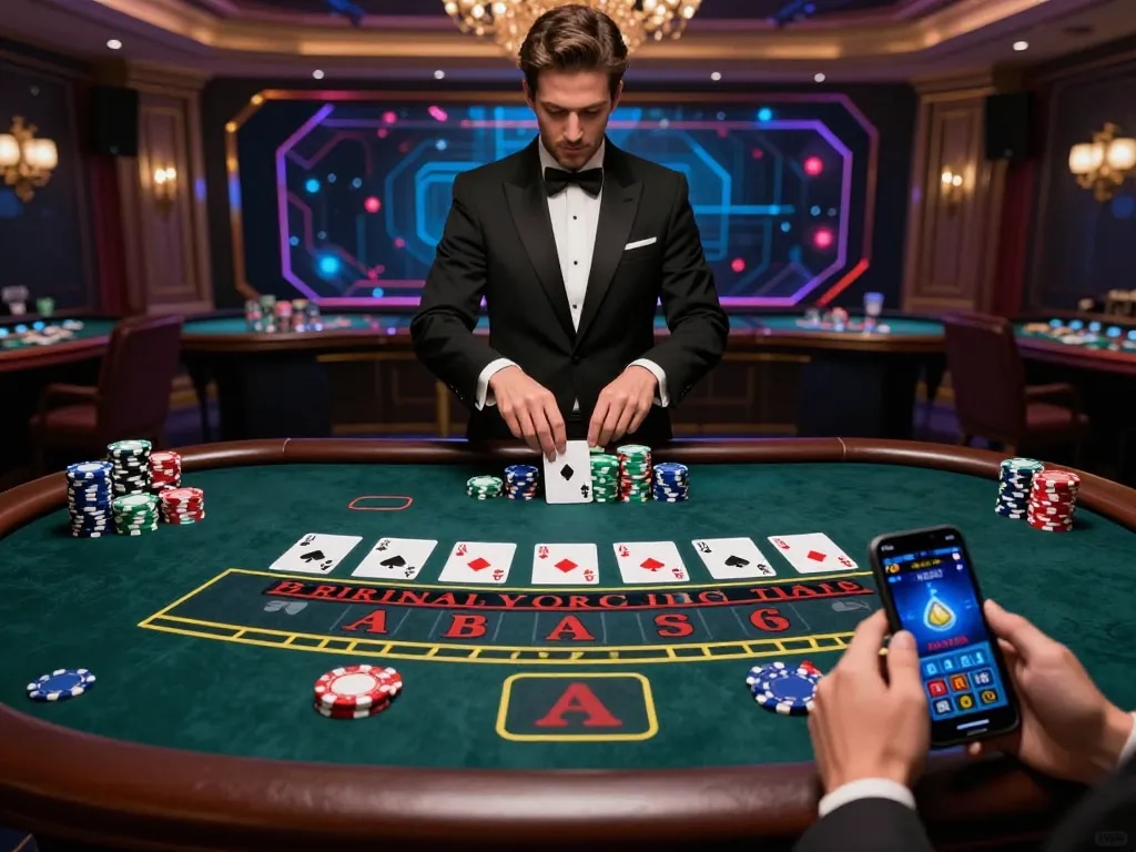 Player enjoying a thrilling online baccarat site with live dealer interaction and engaging gameplay.