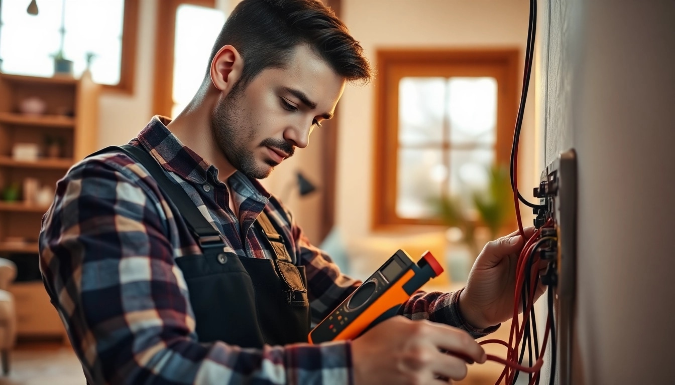 Electrician lower north shore performing work on a residential electrical system, showcasing expertise and tools.