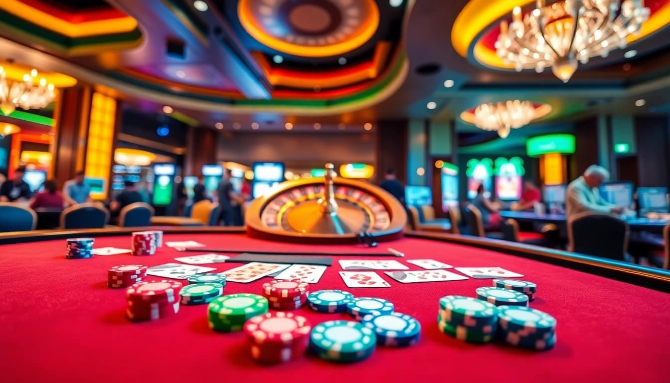 Experience thrilling gameplay at Jun 88, featuring vibrant casino tables and exciting action.