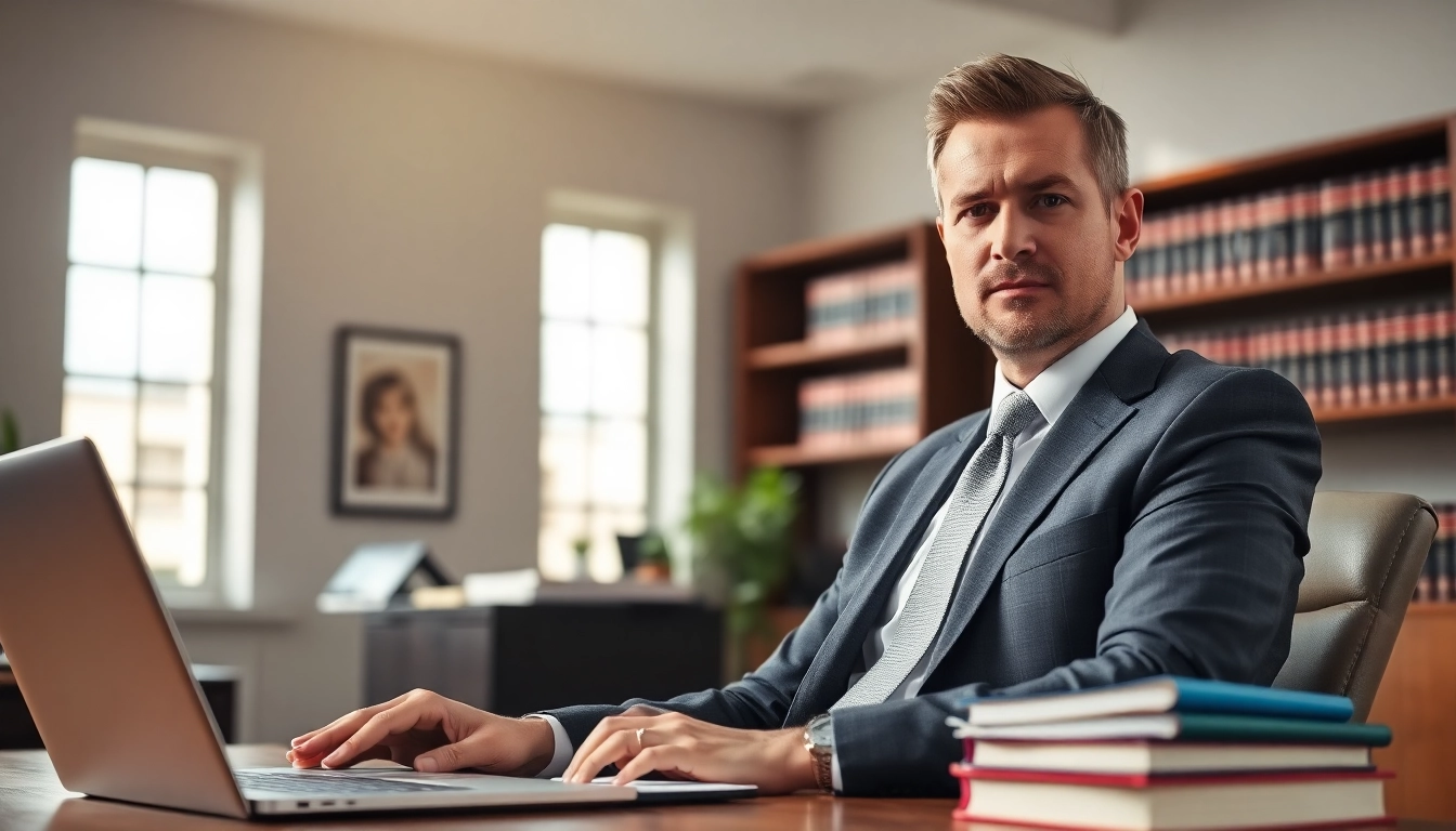 Orlando Injury Lawyer reviewing case files in a professional office setting
