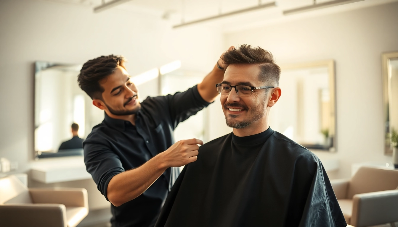 Ace of Fades 212 skilled barber performing non-surgical hair restoration procedure.