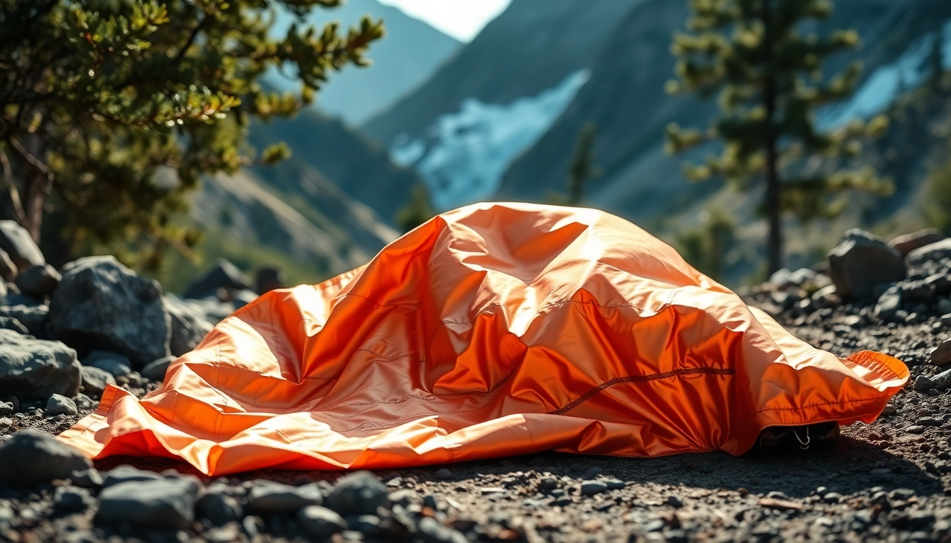 Use an emergency blanket for warmth against the cold in outdoor survival scenarios.