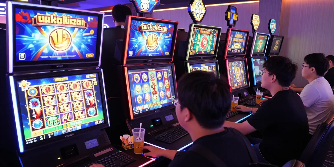 Group of players enjoying online slot gacor games with vibrant visuals and engaging atmosphere.