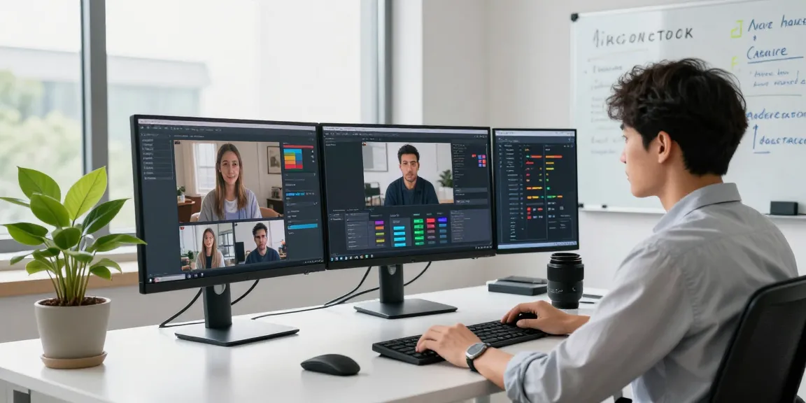 AI image detector in action as a data analyst reviews flagged content, showcasing advanced moderation technology.