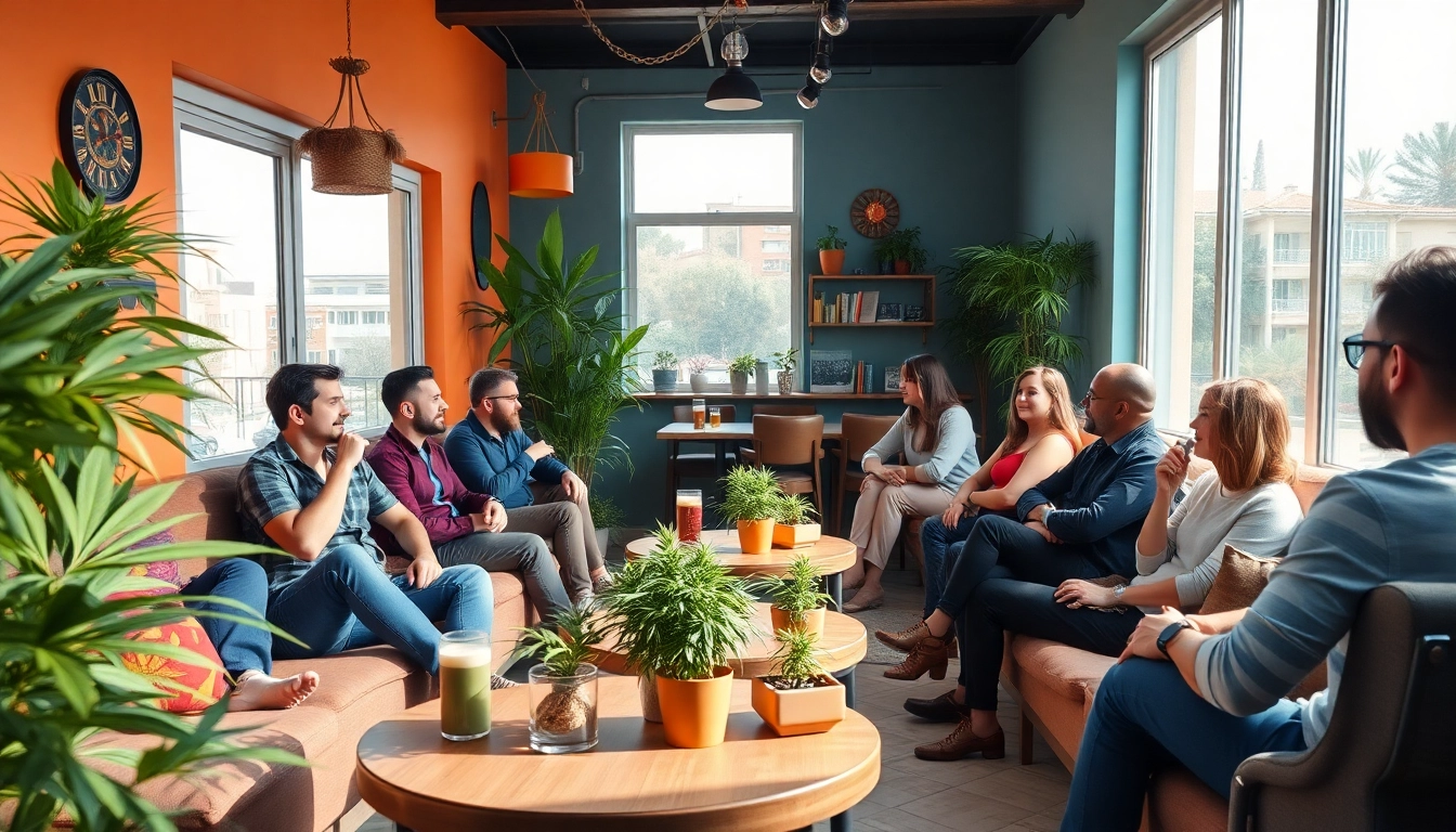 Membres profitant de l'ambiance d'un social club alicante, avec confort et convivialité.