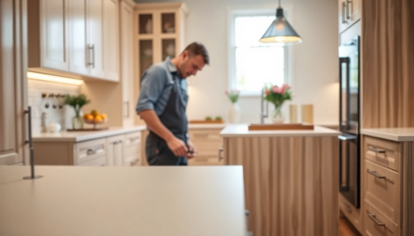 Transform your kitchen with Cabinet Refacing Clearwater FL, showcasing expertly installed new cabinet finishes.