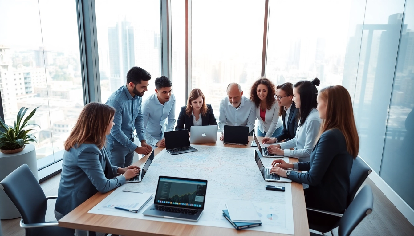 Beratung in einer GEO Agentur mit Teamarbeit und strategischen Plänen zeigt Expertenwissen