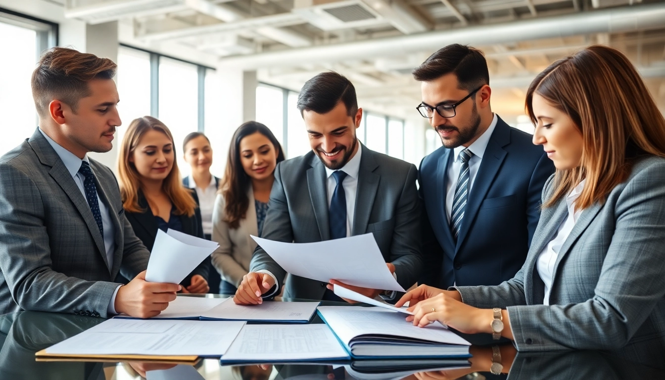 Atlanta Accident Lawyers collaborating in a modern office setting, showcasing professionalism and expertise.