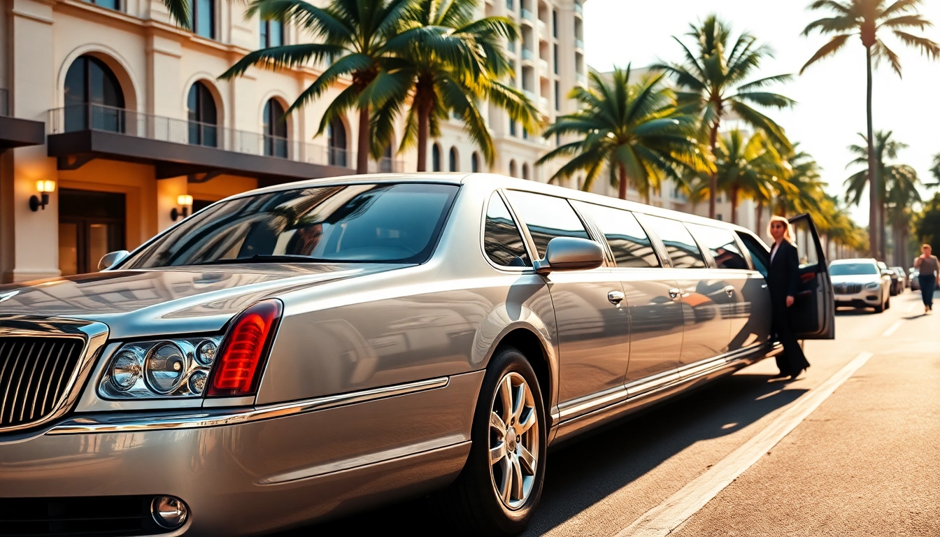 Enhance your journey with a Miami limousine showcasing elegance and luxury.