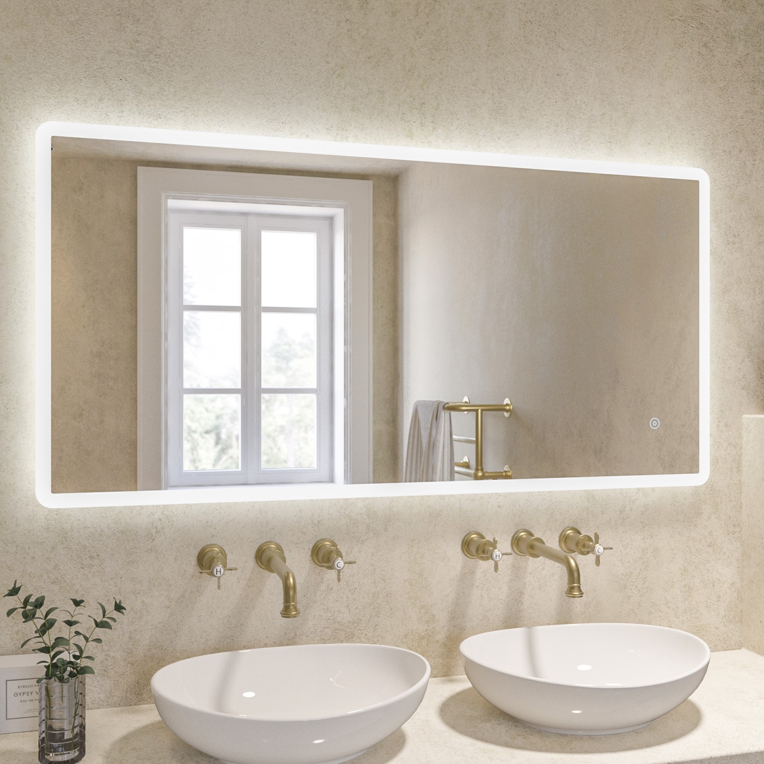 Modern Mirror Light Mirror with Bright LED Glow