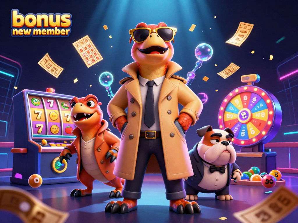 Experience thrilling gaming with "bonus new member" rewards and dynamic casino action.