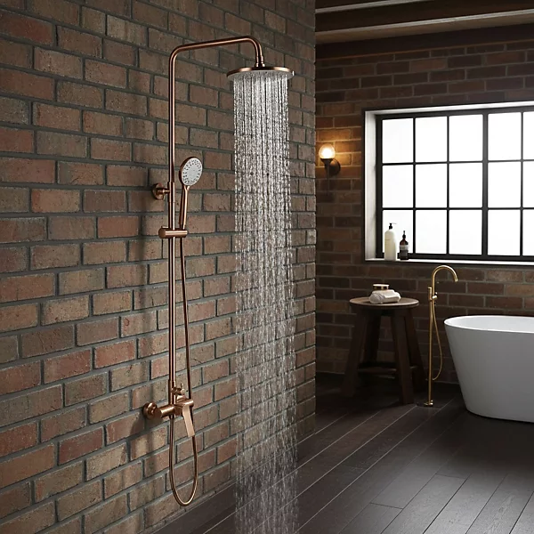 Luxury Thermostatic Copper Shower – Handmade Excellence