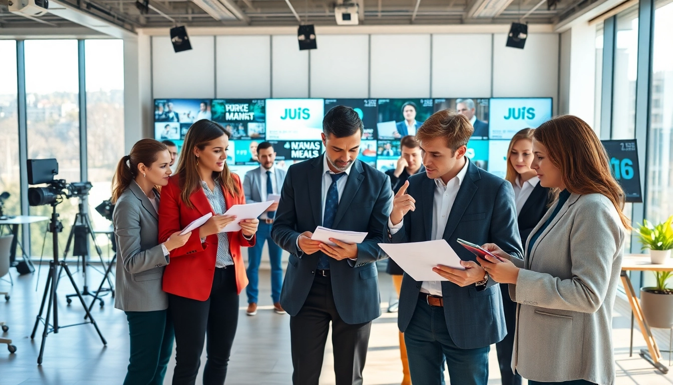 Engaging journalism scene at https://kbindependent.org/, showcasing professionals collaborating in a creative office.