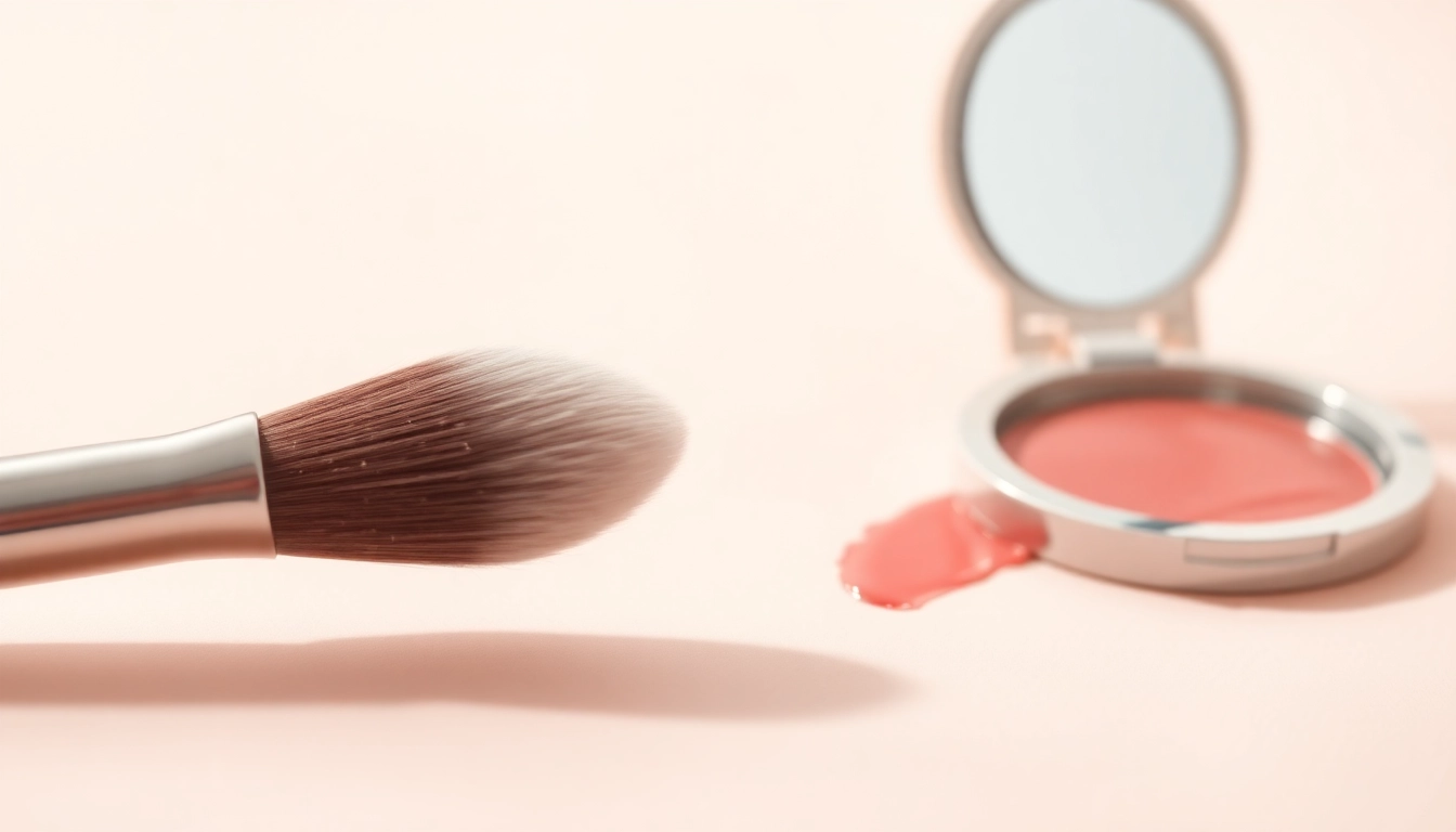 Applying lipstick with a precise lip blending brush showcasing exceptional quality and design.