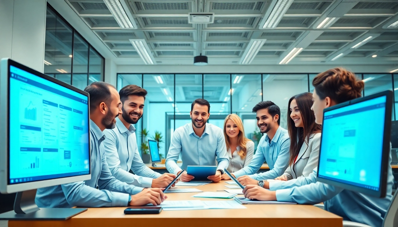 Effizientes Order Entry System im Einsatz mit einem Team in einem modernen Büro.