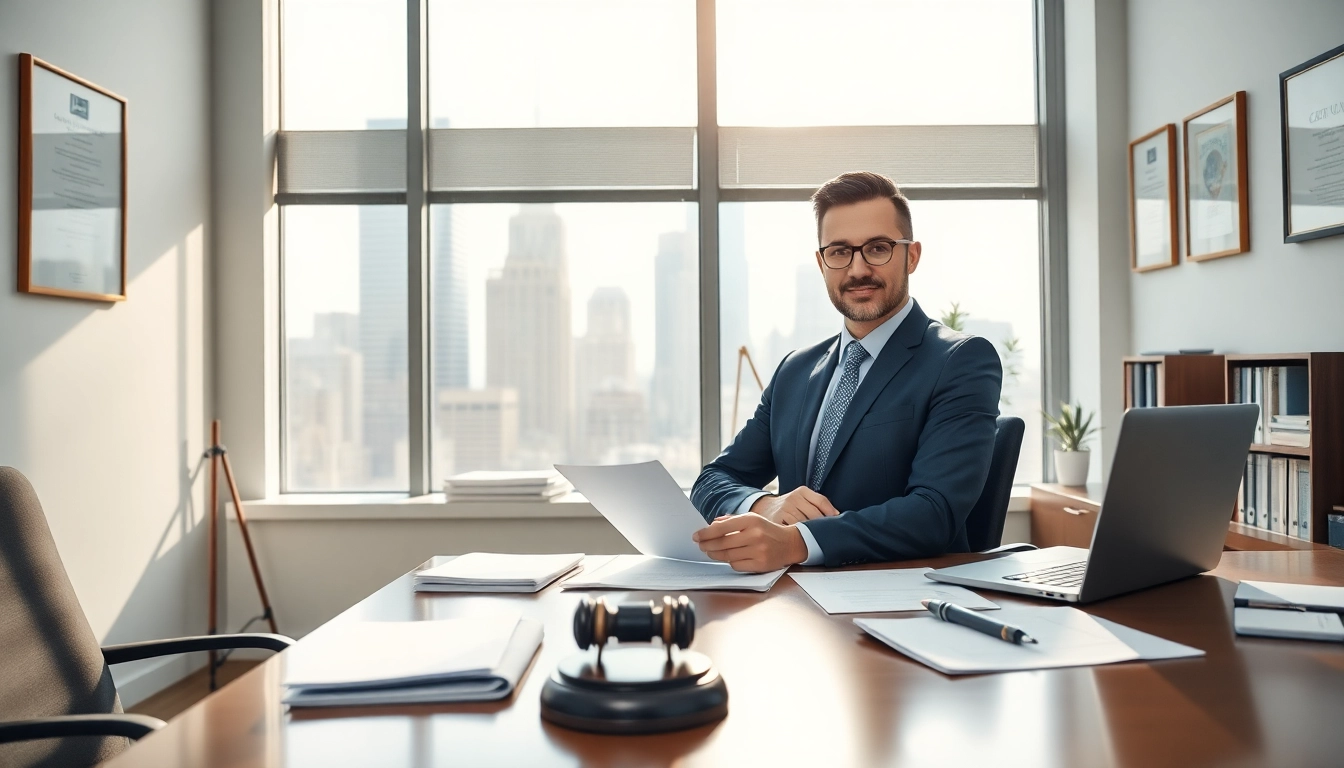Consulting with a New York City Injury Lawyer in a bright office focused on personal injury matters.