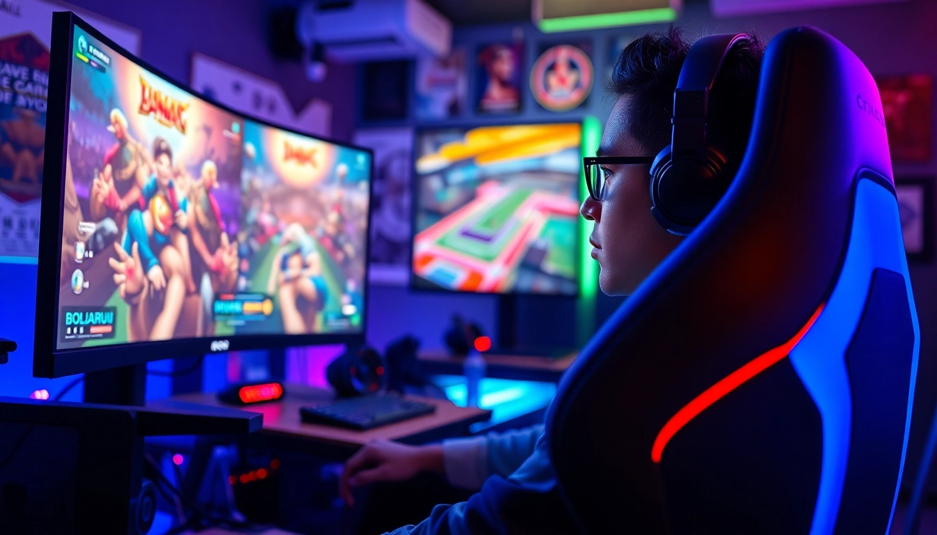 Menampilkan momen seru dalam bolahiu game saat seorang pemain terfokus pada layar.